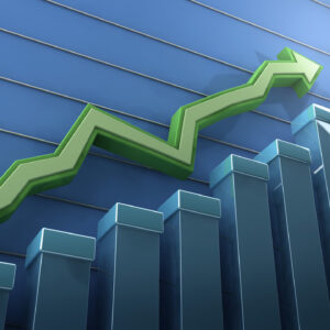 Rising green arrow above bar chart rising.jpg